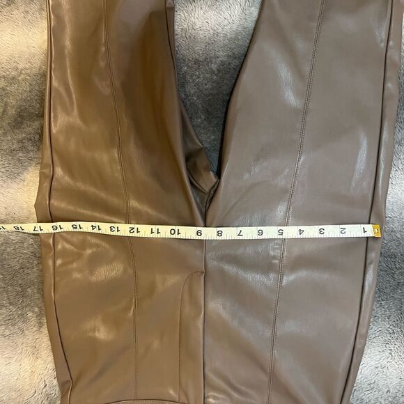 Zara Taupe Faux Leather Leggings Size Small NWT - Picture 11 of 11